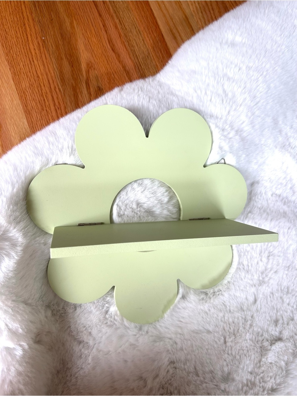 Pastel Mint Green Flower Wall Shelf - Home Wall Decor